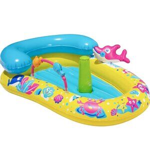 Inflatable Water Splash Discovery Activity Center Baby Pool Age 9+ Months NEW